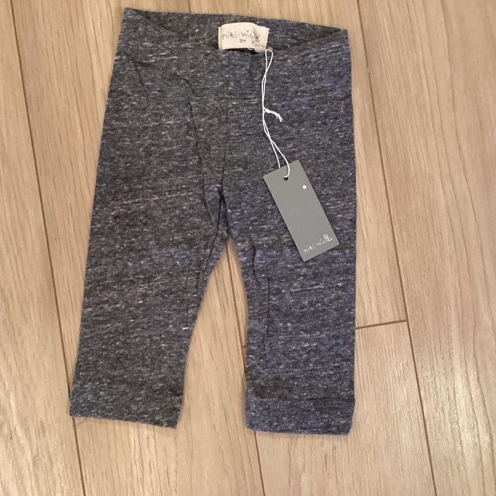 NWT Miki Miette Brand Grey Pants in Baby Size 3 Months
